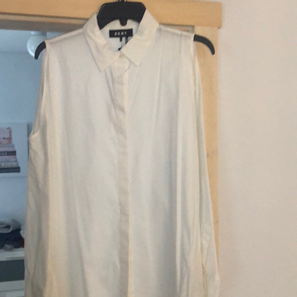DKNY cold shoulder button down